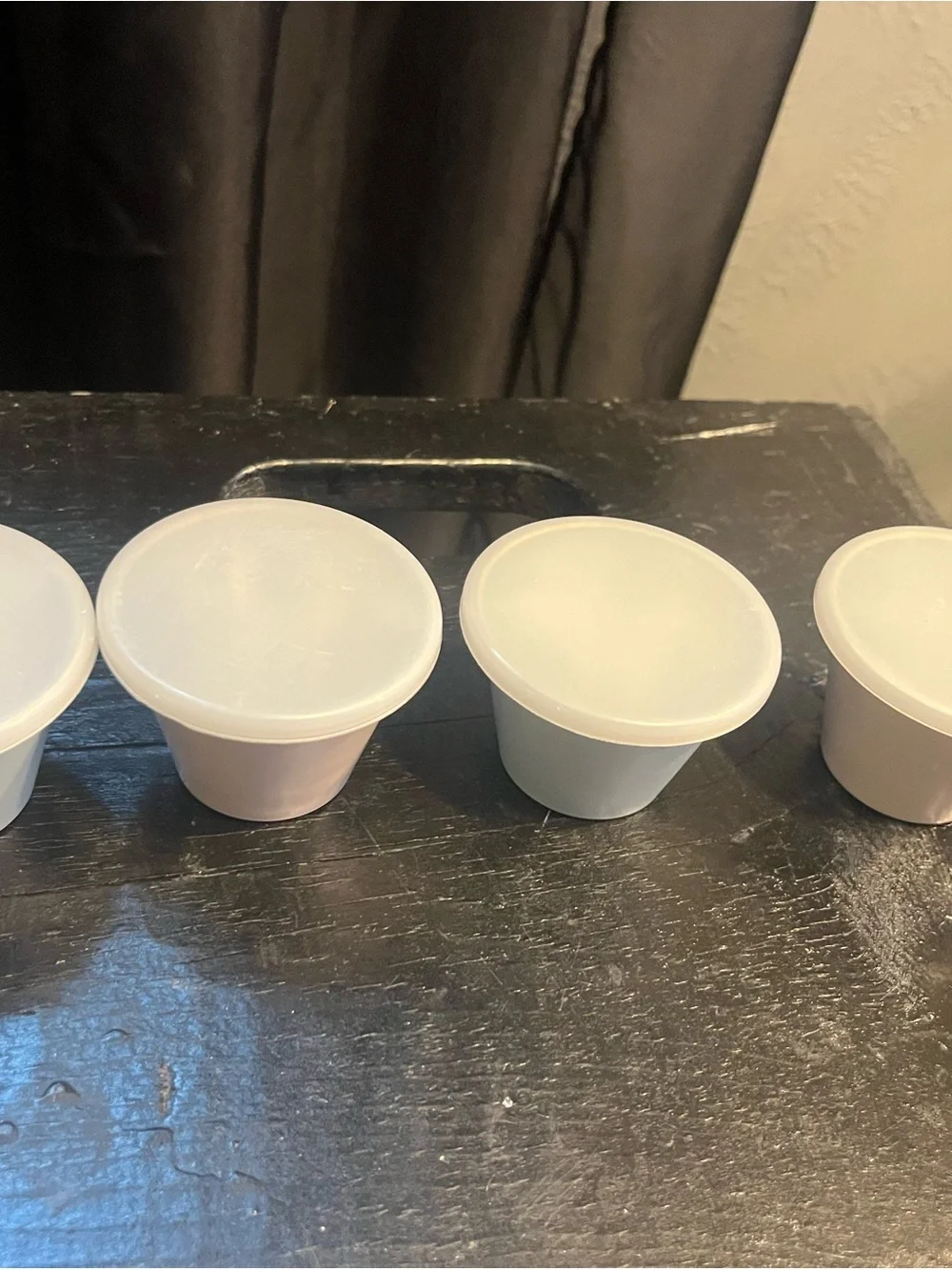 Stackable Stainless Steel with Plastic Lid Condiment cups- Set